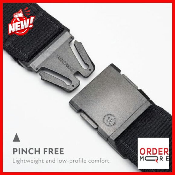 Slim Stretch Belt Metal-Free Buckle Adjustable Fit 1.25\